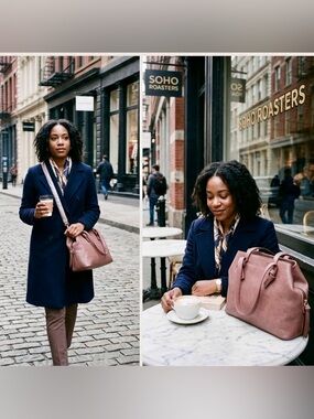 NWT Sonoma Goods for Life Vegan Leather Triple Compartment Tote Crossbody Bag Ma